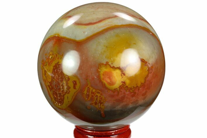 Polished Polychrome Jasper Sphere - Madagascar #124144
